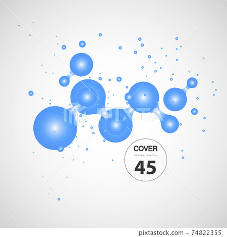 Circle connectivity design. Abstract geometric background. Modern technology concept. Modern graphic concept 74822355