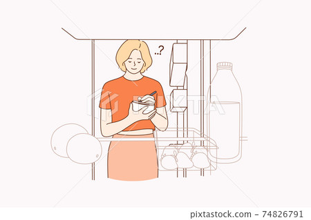 Forming shopping list for supermarket concept 74826791