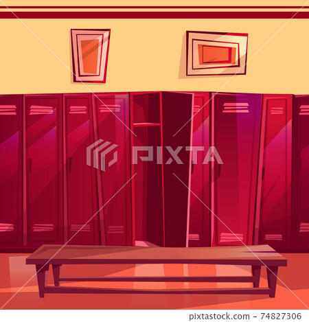 Locker room gym seamless vector illustration - Stock Illustration ...