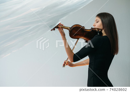 musician woman online concert lockdown reality 74828602