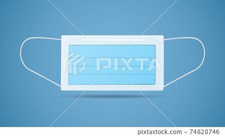 Realistic Protective Medical face mask Front side vector 74828746