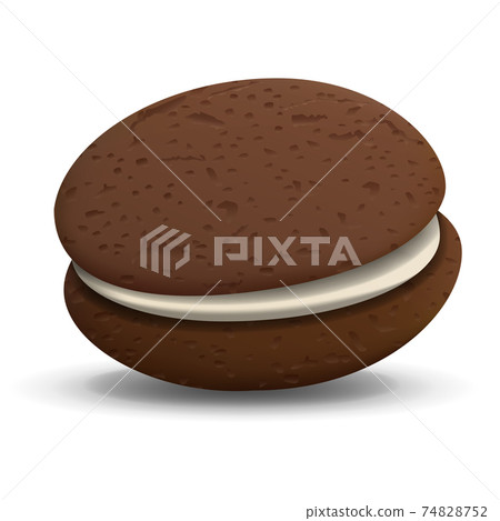 Whoopie Pie Realistic vector dessert illustration isolated on white background Whoopie Pie Realistic vector dessert illustration isolated on white background 74828752