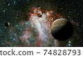 The Jupiter from space. Elements furnished by NASA. 74828793