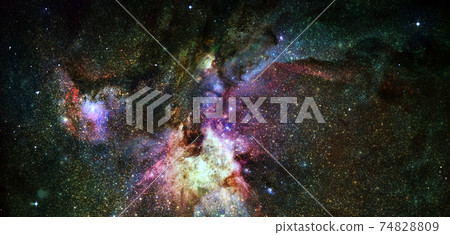 Nebula and stars in cosmos space. Elements of this image furnished by NASA Nebula and stars in cosmos space. Elements of this image furnished by NASA 74828809