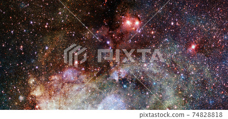 Nebula and stars in cosmos space. Elements of this image furnished by NASA 74828818