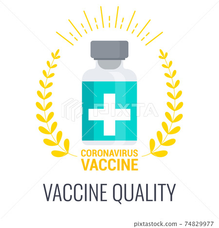 Vaccination quality icon. Syringe and dose of vaccine. Vaccination quality icon. Syringe and dose of vaccine. 74829977