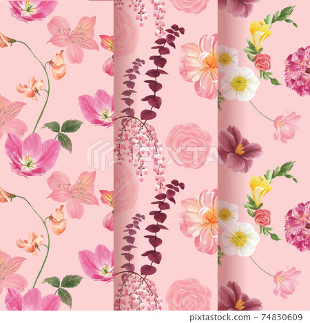 pattern seamless with spring bright concept design watercolor illustration pattern seamless with spring bright concept design watercolor illustration 74830609