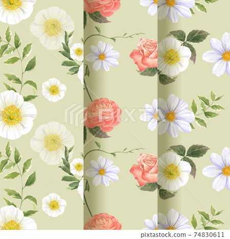 pattern seamless with spring bright concept design watercolor illustration pattern seamless with spring bright concept design watercolor illustration 74830611