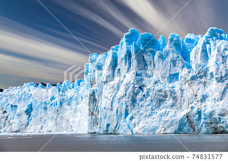 The Perito Moreno Glacier - Los Glaciares National Park in Argentina. 74831577