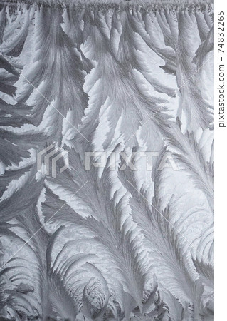The Art of the Extreme Cold: Frost Patterns on Window Glass 74832265