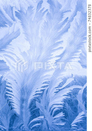 The Art of the Extreme Cold: Frost Patterns on Window Glass 74832378