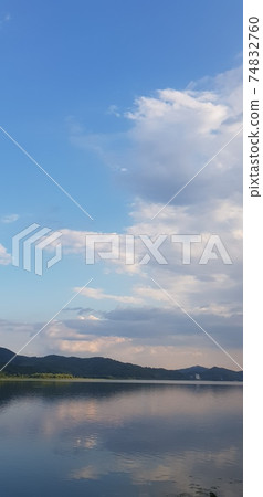 River and mountains and clouds River and mountains and clouds 74832760