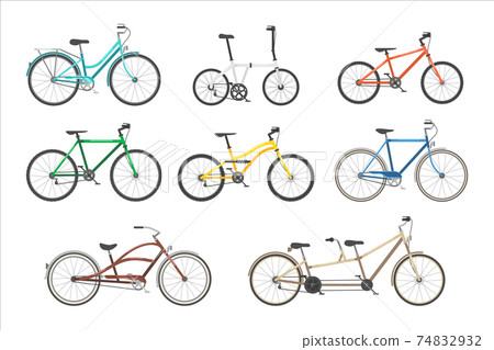 Eco friendly sport bicycle or urban roadster set 74832932
