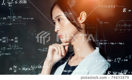 A woman who thinks about science image 74833879