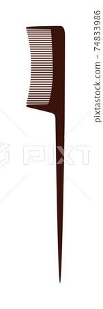 Barber shop salon hair tail comb tool isolated Barber shop salon hair tail comb tool isolated 74833986
