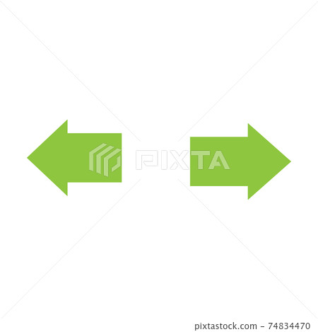 Car turn signal indicator sign icon on white background vector. 74834470