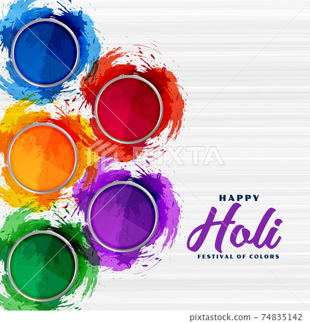 abstract colorful gulal powder for holi festival 74835142