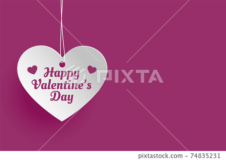hanging heart for happy valentines day design hanging heart for happy valentines day design 74835231