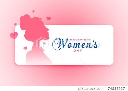 women's day poster with girl face and hearts women's day poster with girl face and hearts 74835237