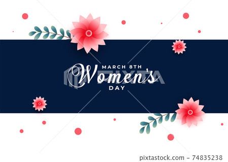 women's day banner with beautiful flower greeting women's day banner with beautiful flower greeting 74835238
