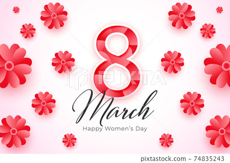 realistic happy women's day beautiful greeting realistic happy women's day beautiful greeting 74835243