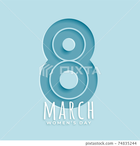 paper style women's day greeting card design 74835244