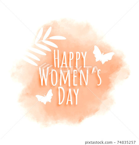 happy women's day watercolor greeting design happy women's day watercolor greeting design 74835257