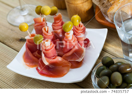 Jamon - national dish of Spanish cuisine 74835757