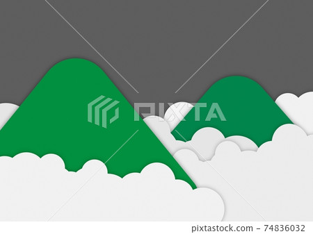Night view of clouds, sky and mountains with overlapping paper Night view of clouds, sky and mountains with overlapping paper 74836032
