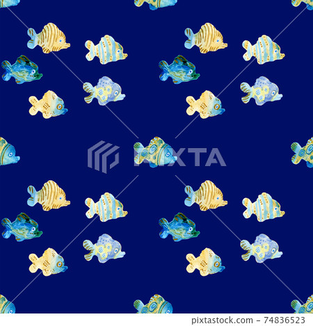 Watercolor seamless pattern. Hand painted... - Stock Illustration ...