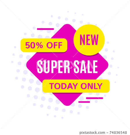 Promotional sale banner template design, vector illustration Promotional sale banner template design, vector illustration 74836548