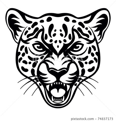 Jaguar head mascot esport logo vector illustration with isolated