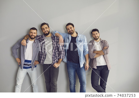 Male friendship, company, friends concept Male friendship, company, friends concept 74837253