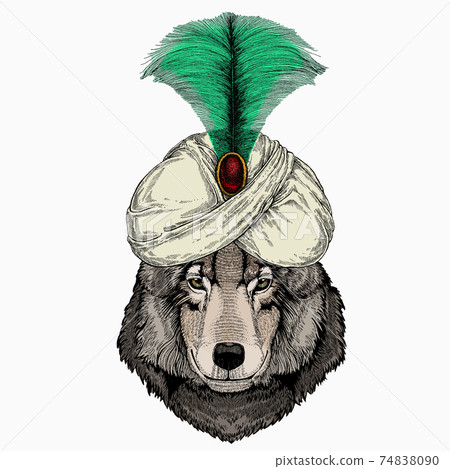 Vector Portrait Of Wolf Cool Wild Wolf Animal Stock Illustration 74838090 Pixta