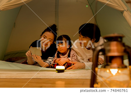 Glamping pretend at home time and family refrain from going out Glamping pretend at home time and family refrain from going out 74840761