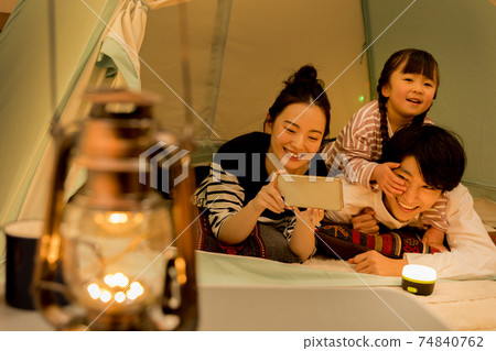 Glamping pretend at home time and family refrain from going out Glamping pretend at home time and family refrain from going out 74840762