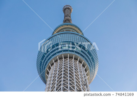 東京晴空塔和晴朗的天空 東京晴空塔和晴朗的天空 74841169
