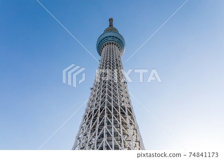 Tokyo Sky Tree and clear sky 74841173