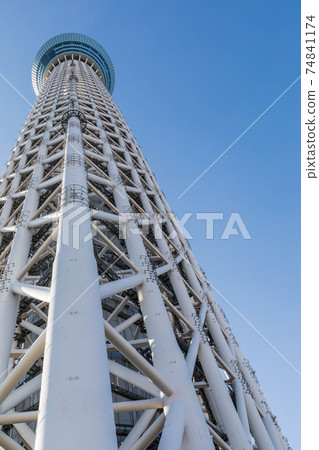 Tokyo Sky Tree and clear sky 74841174