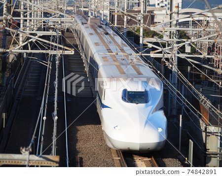 At Shinkansen N700A Honcho Crossing Bridge At Shinkansen N700A Honcho Crossing Bridge 74842891