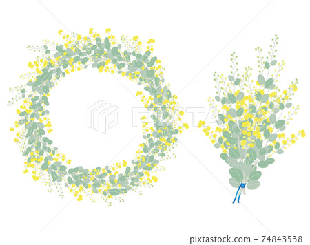 含羞草花環和贓物材料 74843538