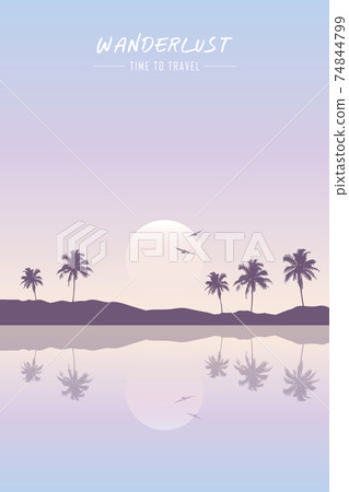 wanderlust paradise beach summer holiday background wanderlust paradise beach summer holiday background 74844799