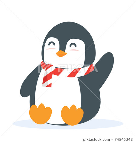 Cute Penguin Animal Sitting Cartoon Vector   스톡일러스트 [74845348]   PIXTA