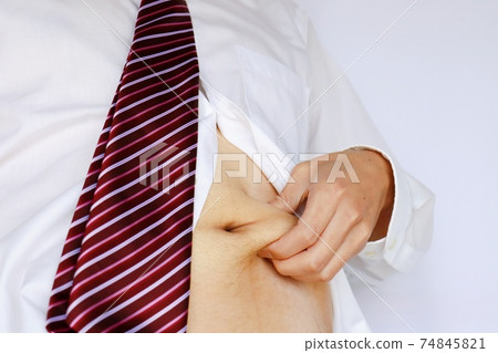 Obese belly of a businessman Obese belly of a businessman 74845821
