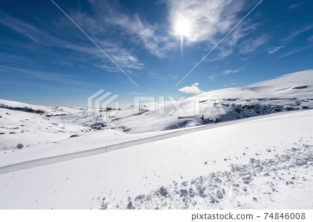 Malga San Giorgio Ski Resort on Lessinia Plateau - Veneto Italy 74846008