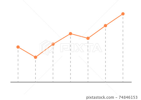 Line graph of upward trend - Stock Illustration [74846153] - PIXTA