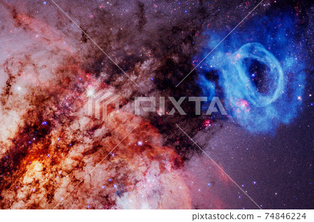 Endless universe. Elements of this image furnished by NASA. 74846224