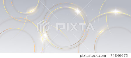 Abstract gold circle lines on white background 74846675