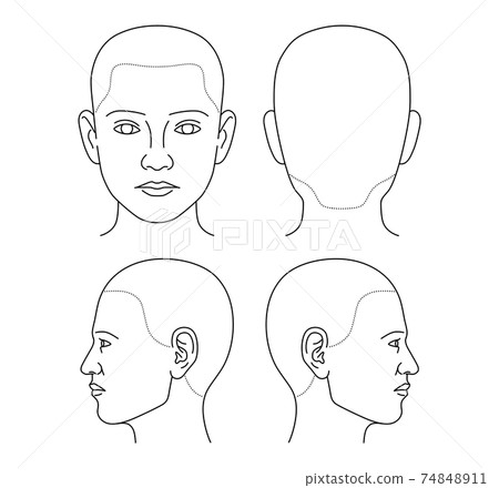 Medical record human figure face Medical record human figure face 74848911