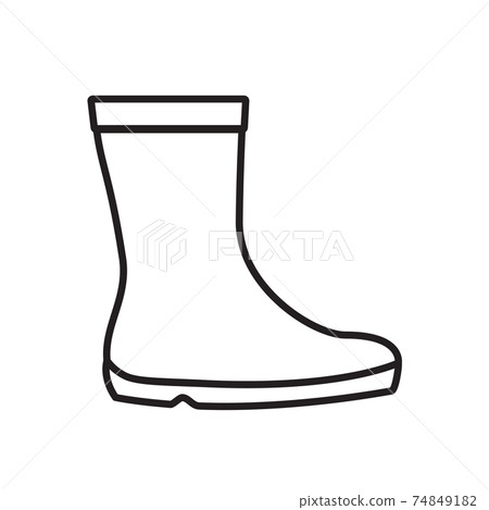 Rubber boots, simple gardening icon in trendy... - Stock Illustration ...